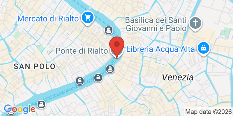 リアルト橋の地図