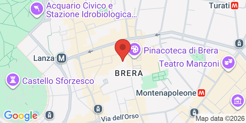 ブレラ地区散策の地図