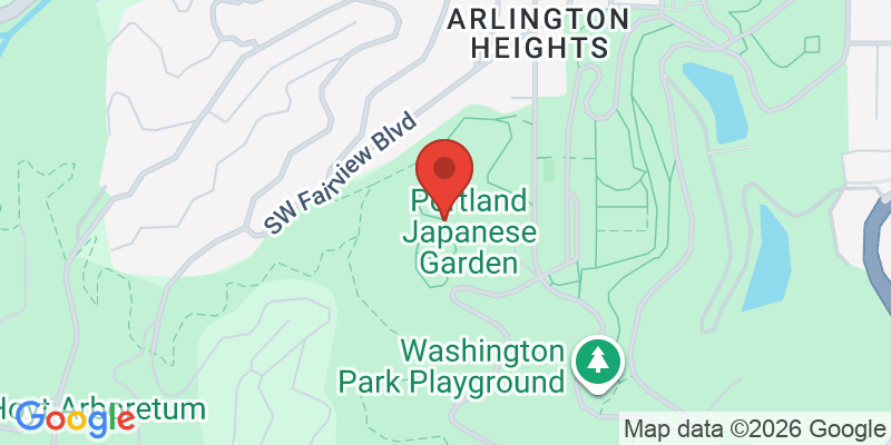 ポートランド日本庭園の地図