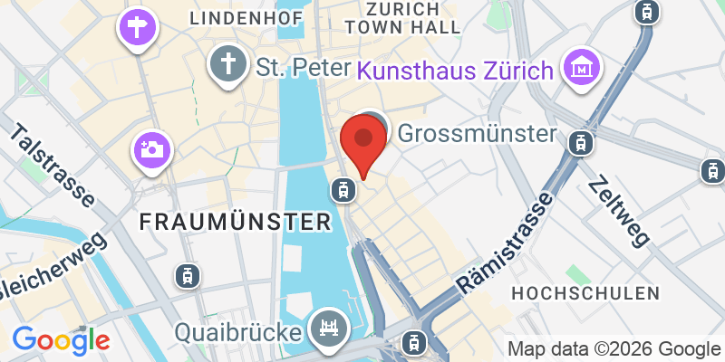 グロスミュンスター大聖堂の地図