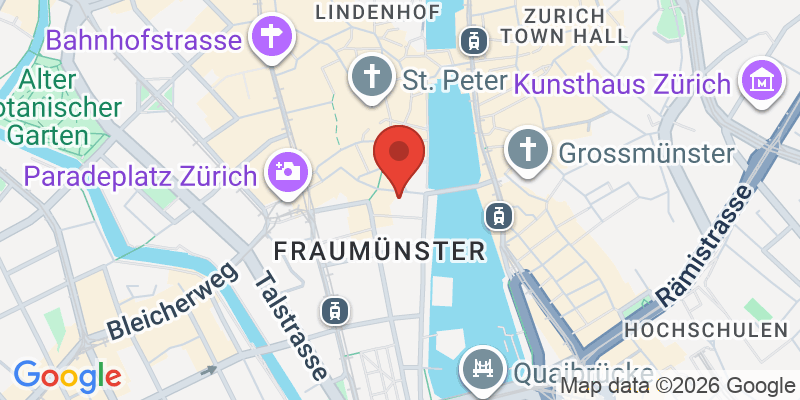 フラウミュンスター教会の地図