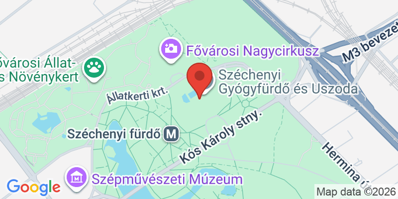 セーチェーニ温泉の地図