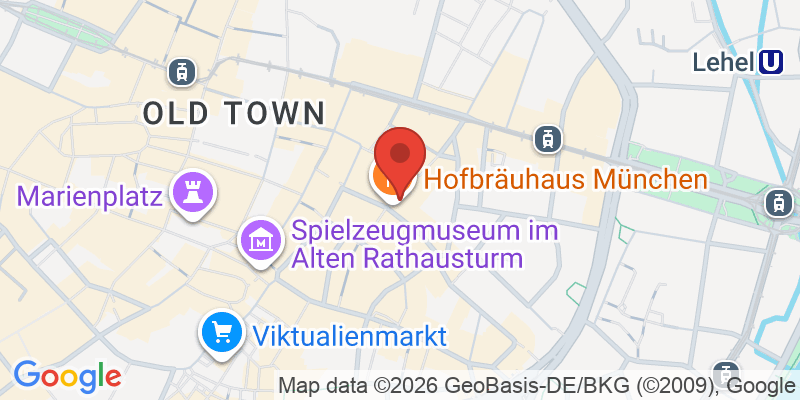 ホフブロイハウスの地図