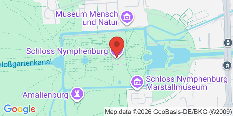 ニンフェンブルク宮殿の地図