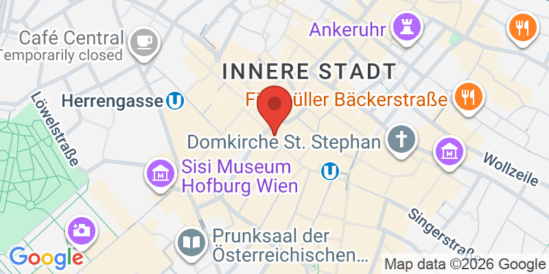 グラーベン通りとコールマルクトの地図