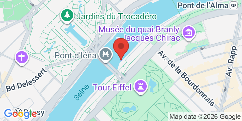 セーヌ川クルーズの地図