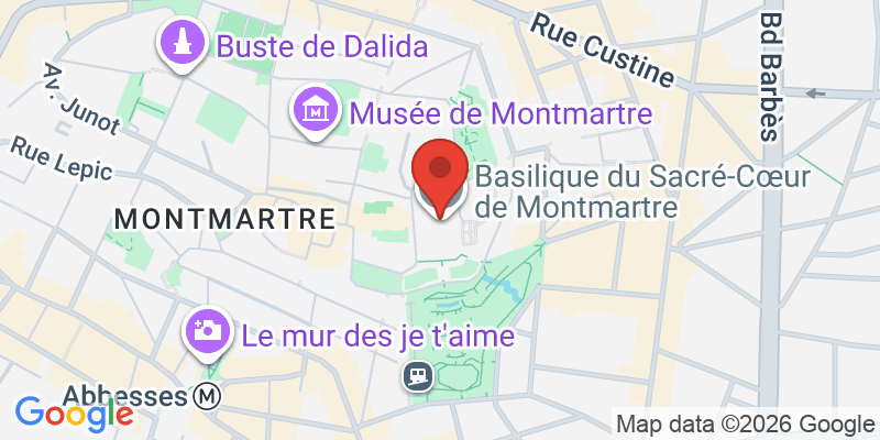 サクレクール寺院の地図