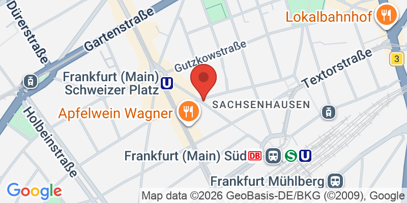 ザクセンハウゼン地区の地図