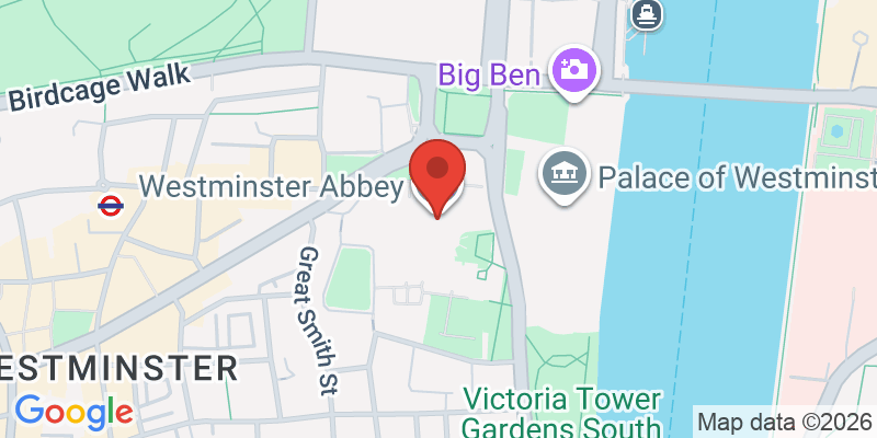 ウェストミンスター寺院の地図