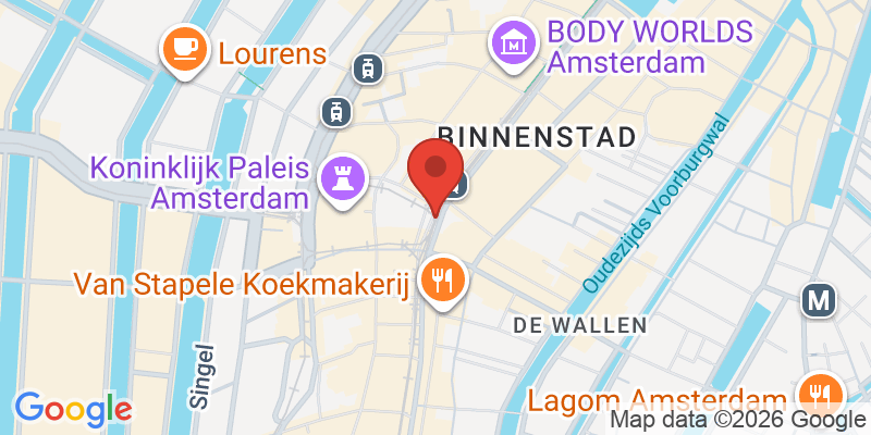 ダム広場と王宮の地図