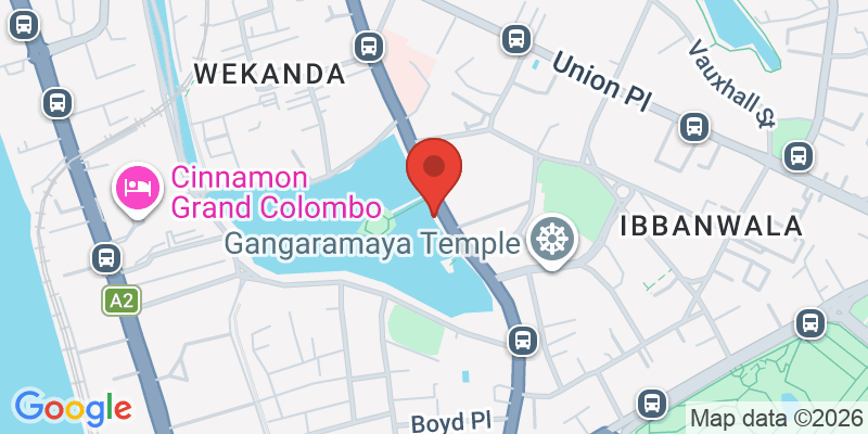 ベイラ湖とシーマ・マラカヤ寺院の地図