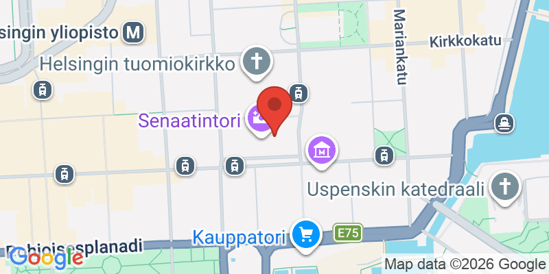 ヘルシンキ大聖堂の地図