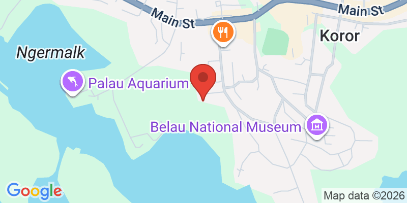 コロール島のダウンタウンの地図